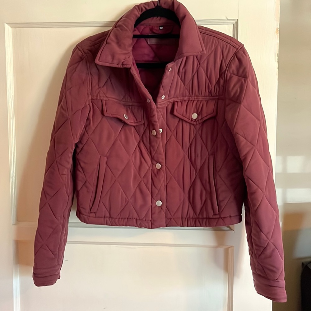 Like New Blank NYC Cropped Quilted Shirt Jacket